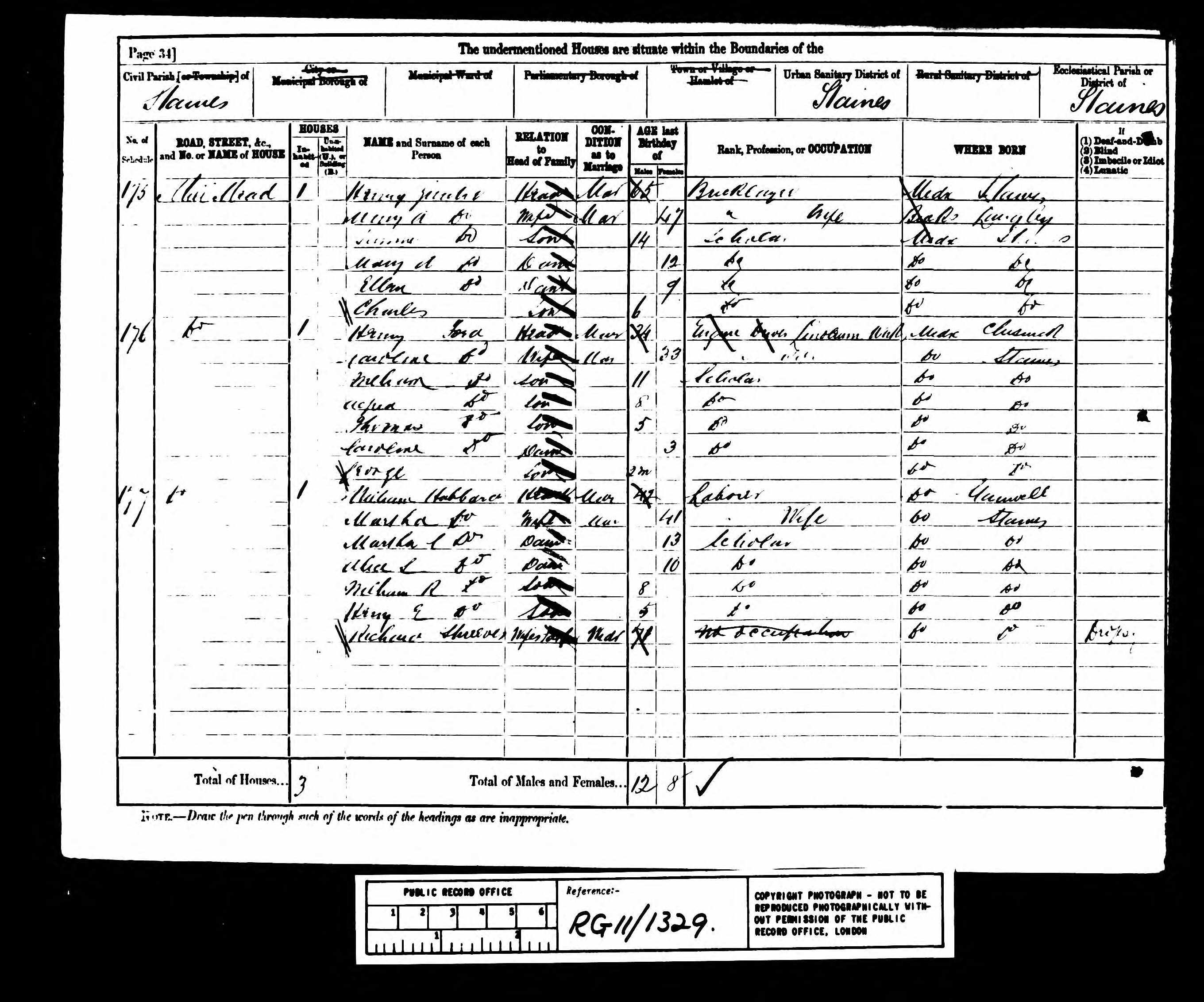 1881 Census Henry, Mary, Samuel, Mary, Ellen, Charles Gunter  (6016 KB)
 
(Click on Picture to View Full Size)