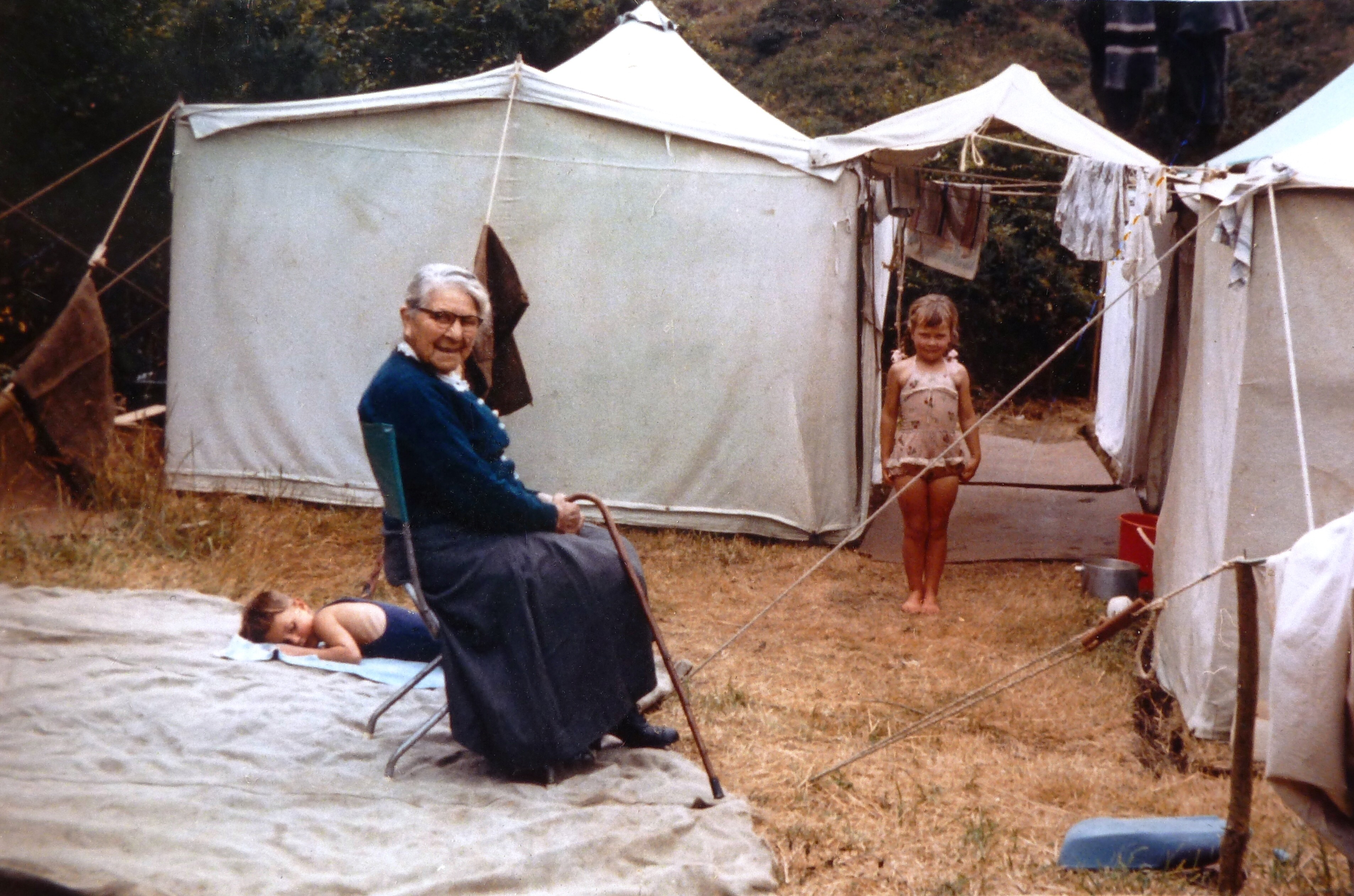 Lilly Wridgway camping with family 1960s  (28191 KB)
 
(Click on Picture to View Full Size)